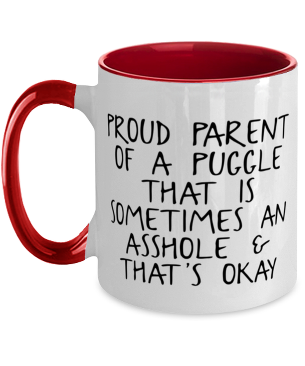 Puggle Lover Mom Dad Coffee Mug Cup