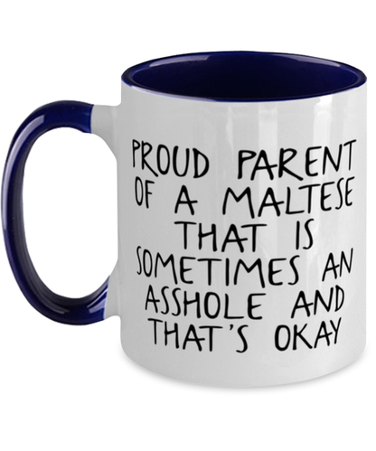 Maltese Lover Mom Dad Coffee Mug Cup