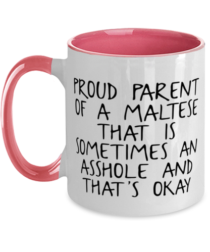 Maltese Lover Mom Dad Coffee Mug Cup