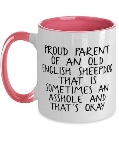 Old English Sheepdog Lover Mom Dad Coffee Mug Cup