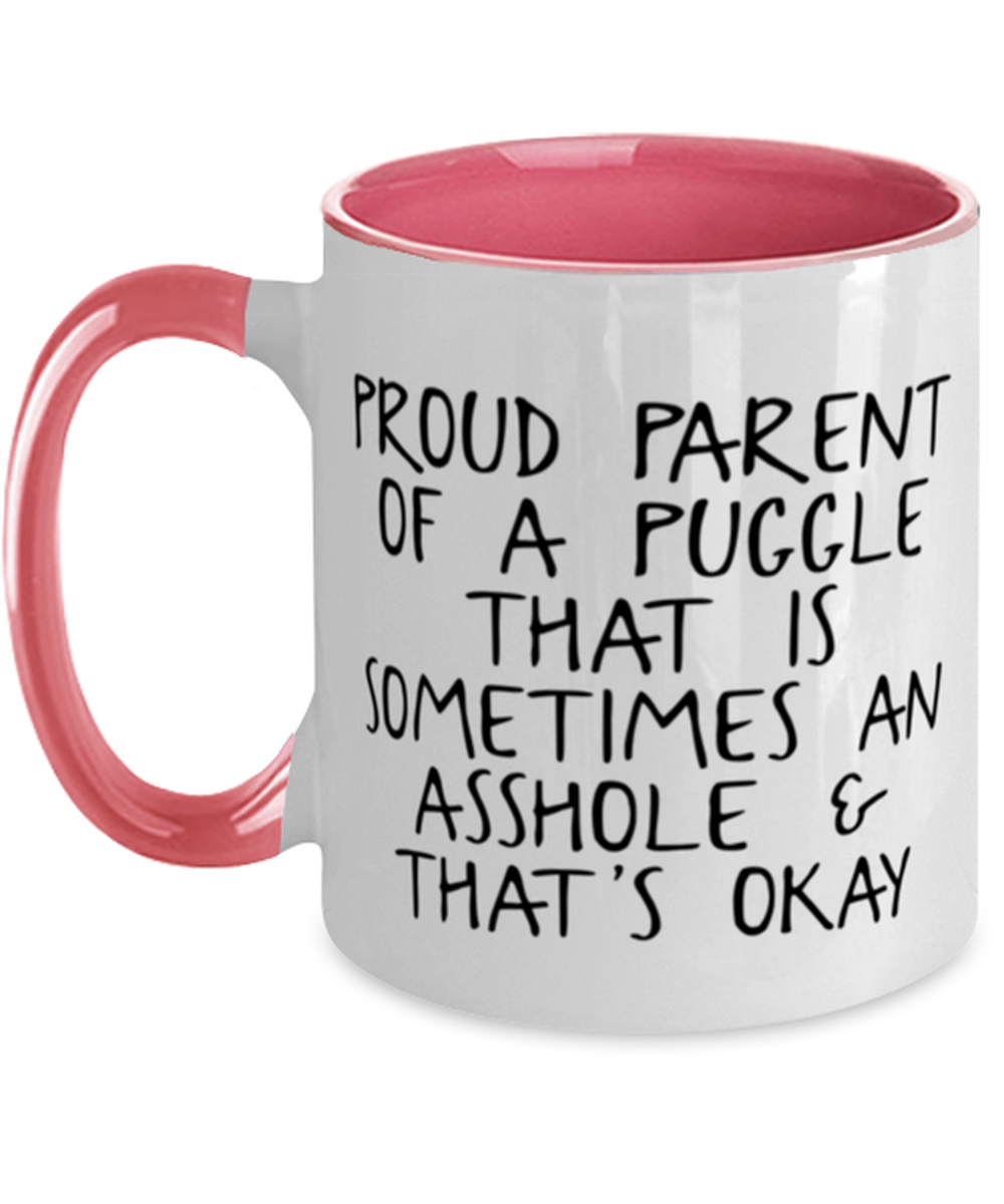 Puggle Lover Mom Dad Coffee Mug Cup