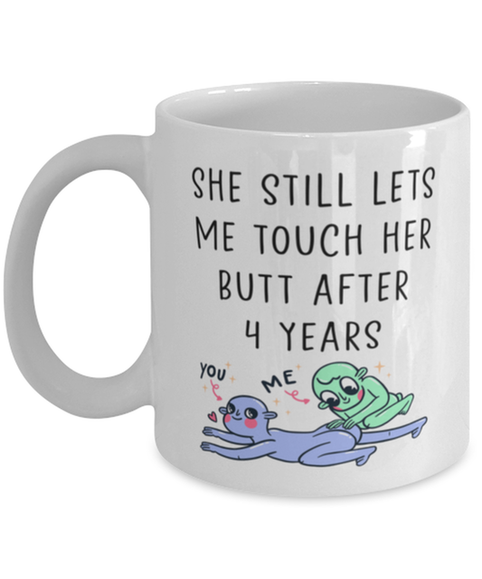 4th Anniversary 4 Year Husband Coffee Mug Cup