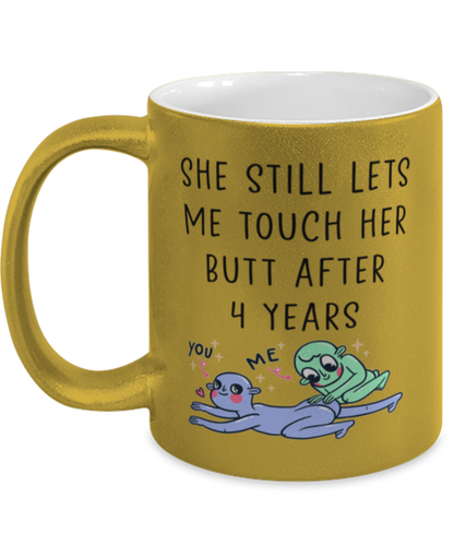 4th Anniversary 4 Year Husband Coffee Mug Cup