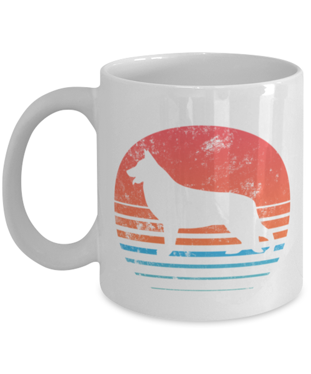 Retro German Shepherd Coffee Mug Cup