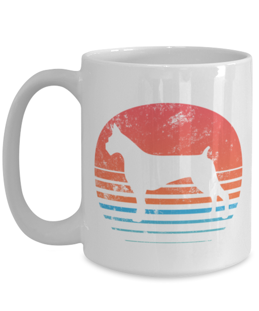 Retro Boxer Dog Coffee Mug Cup