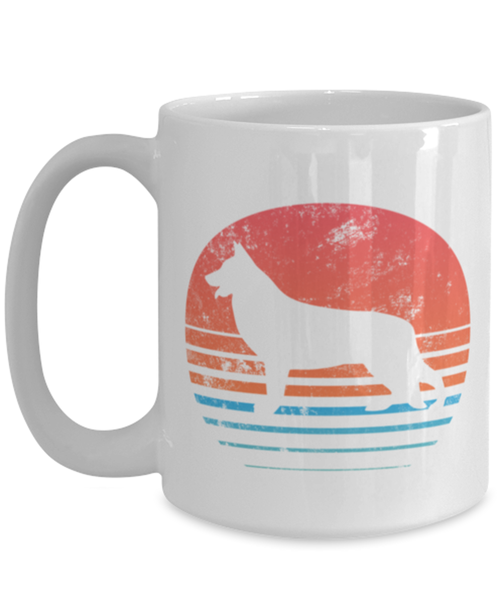 Retro German Shepherd Coffee Mug Cup