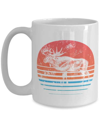 Retro Moose Lover Coffee Mug Cup