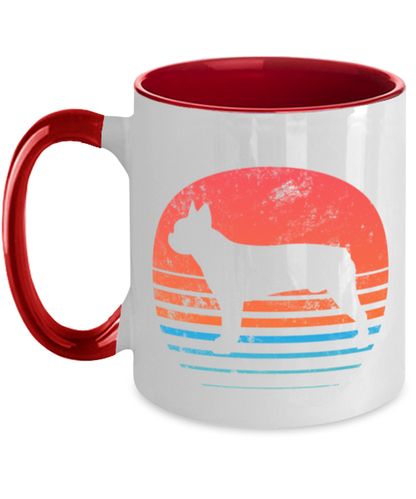 Retro Boston Terrier Coffee Mug Cup