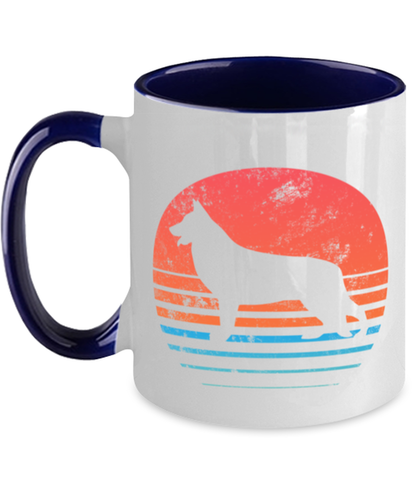 Retro German Shepherd Coffee Mug Cup