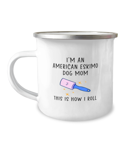 American Eskimo Dog Mom Camper Coffee Mug Cup