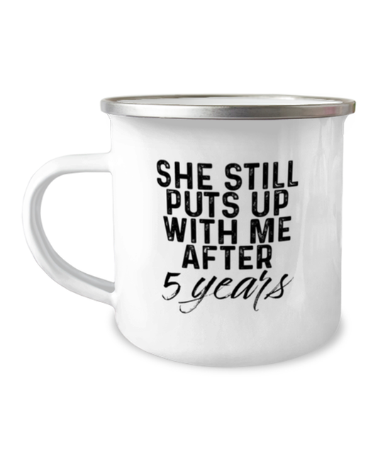 5th Anniversary Husband Camper Coffee Mug Cup