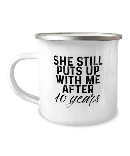 10th Anniversary Husband Camper Coffee Mug Cup