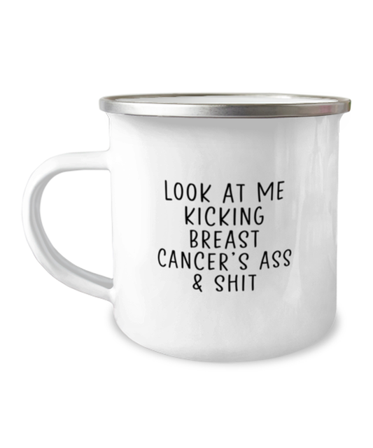 Breast Cancer Survivor Camper Coffee Mug Camping Cup