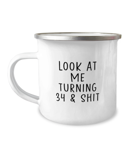 34th Birthday Camper Coffee Mug Camping Cup