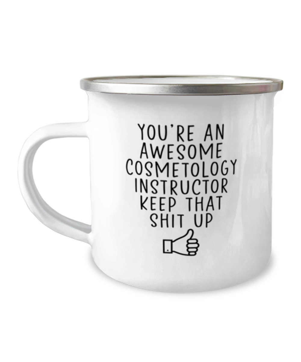 Cosmetology Instructor Camper Coffee Mug Camping Cup