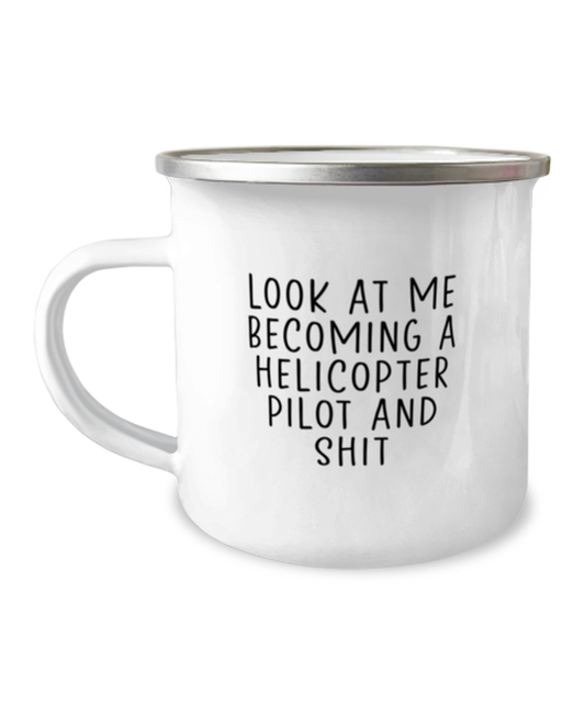 Helicopter Pilot Camper Coffee Mug Camping Cup