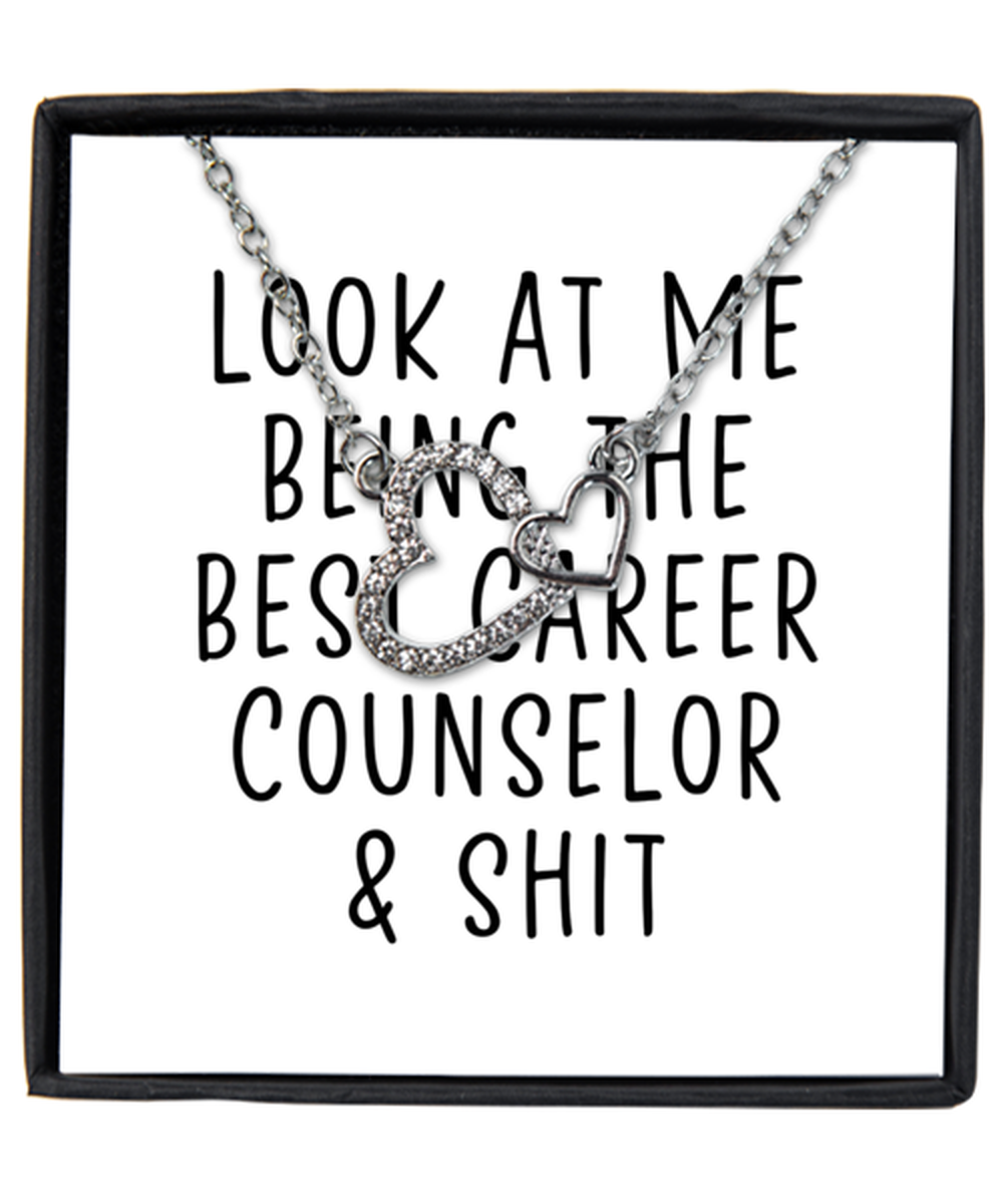 Career counselor Interlocking Heart Necklace Jewelry