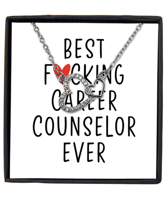 Career counselor Interlocking Heart Necklace Jewelry