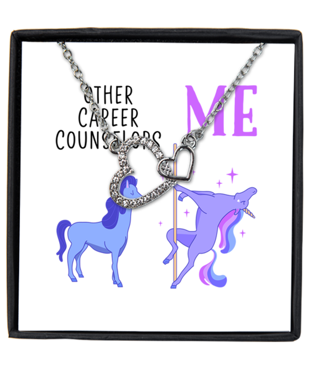 Career counselor Interlocking Heart Necklace Jewelry