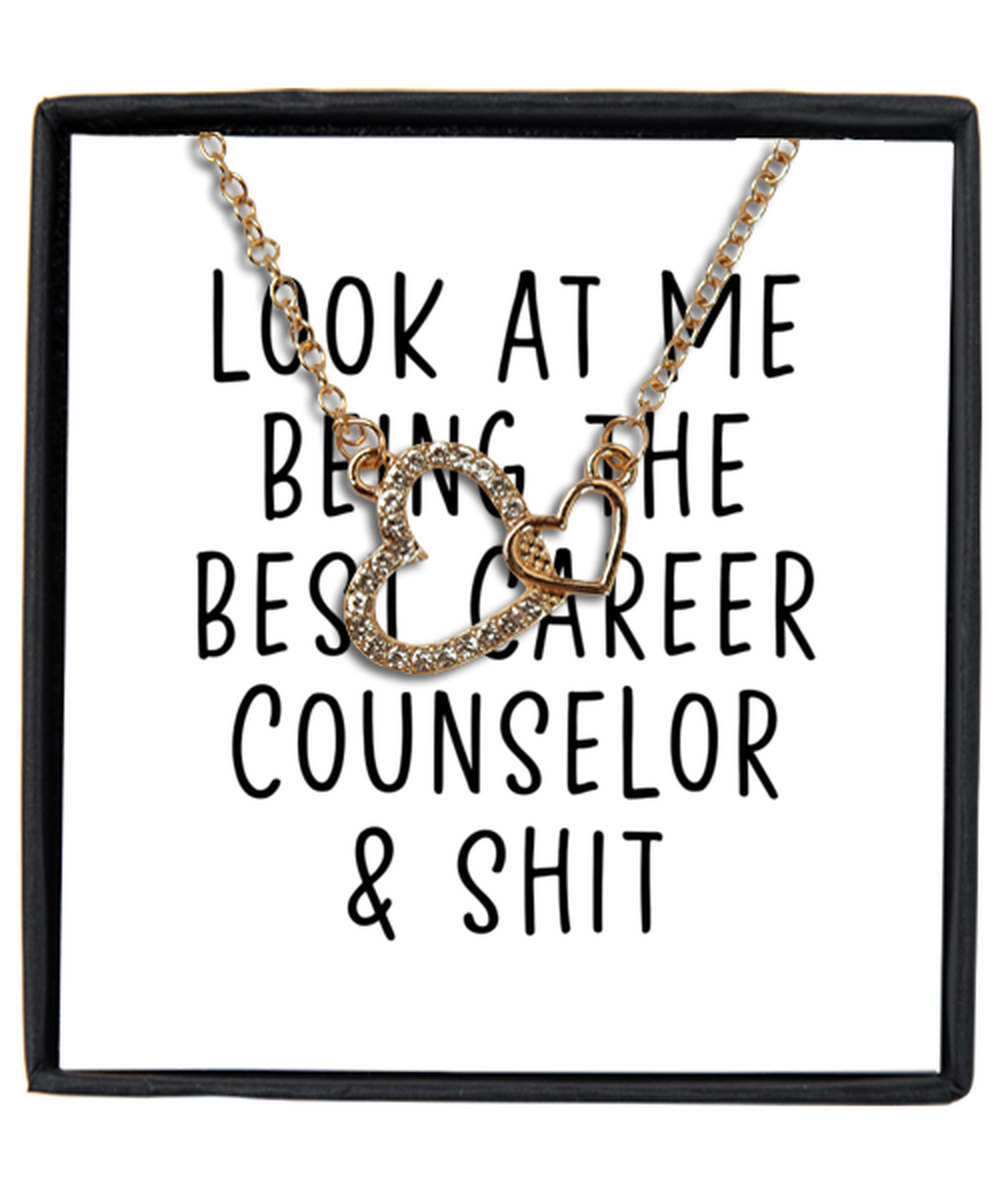 Career counselor Interlocking Heart Necklace Jewelry