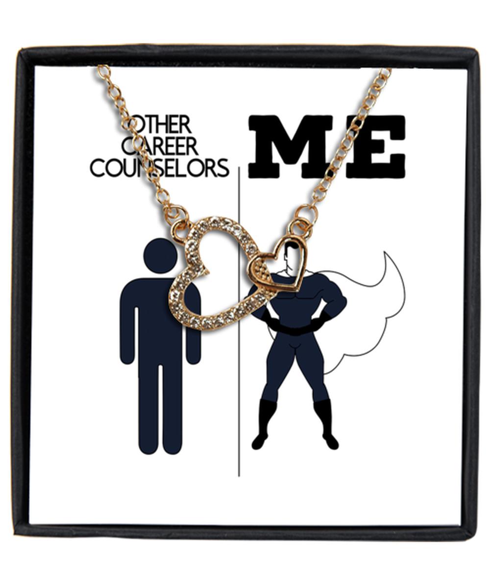 Career counselor Interlocking Heart Necklace Jewelry