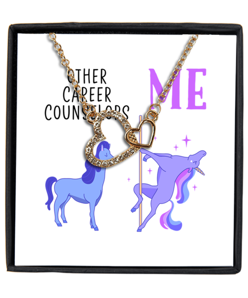 Career counselor Interlocking Heart Necklace Jewelry