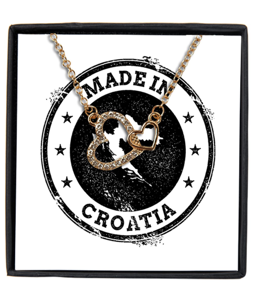 Croatia Interlocking Heart Necklace Jewelry