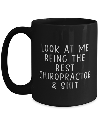 Chiropractor Black Coffee Mug Cup