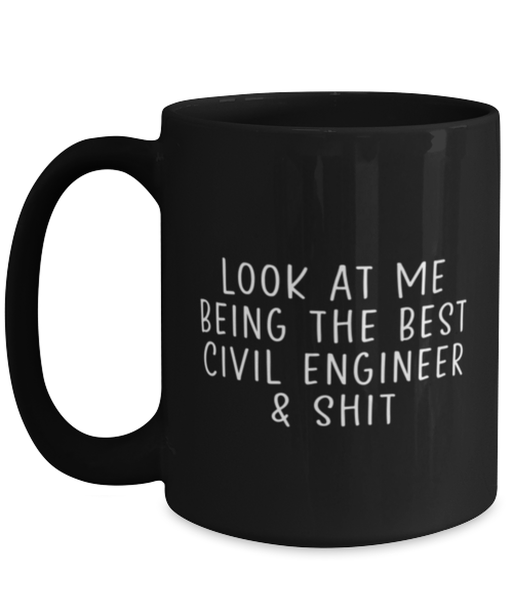 Civil engineer Black Coffee Mug Cup