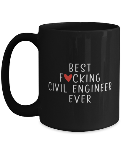 Civil engineer Black Coffee Mug Cup