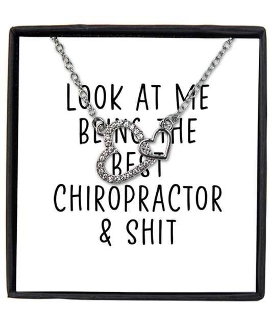 Chiropractor Interlocking Hearts Necklace Jewelry