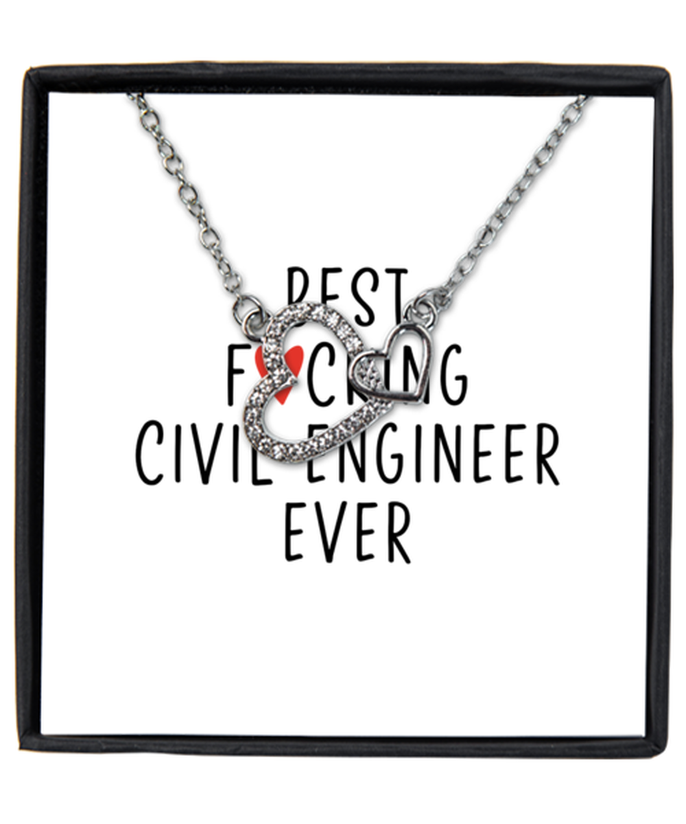 Civil engineer Interlocking Hearts Necklace Jewelry