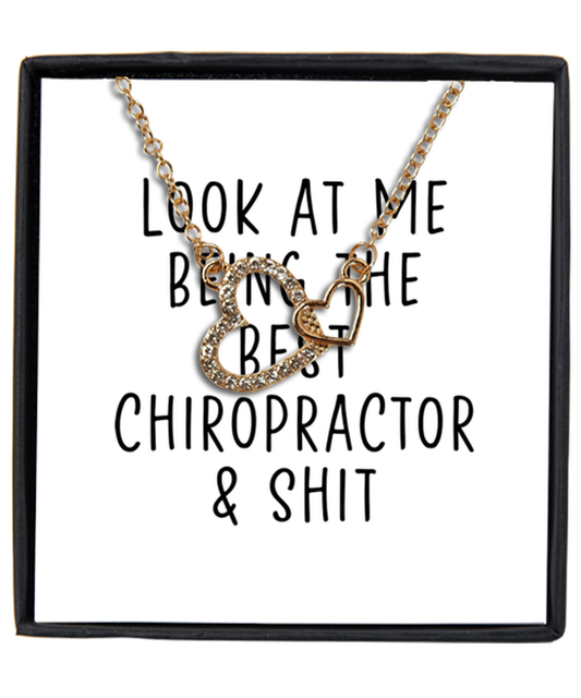 Chiropractor Interlocking Hearts Necklace Jewelry