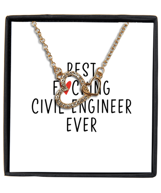 Civil engineer Interlocking Hearts Necklace Jewelry