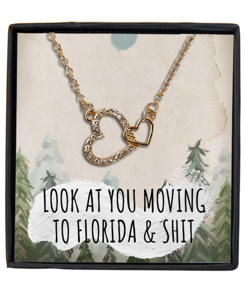 Moving to Florida Interlocking Hearts Necklace Jewelry