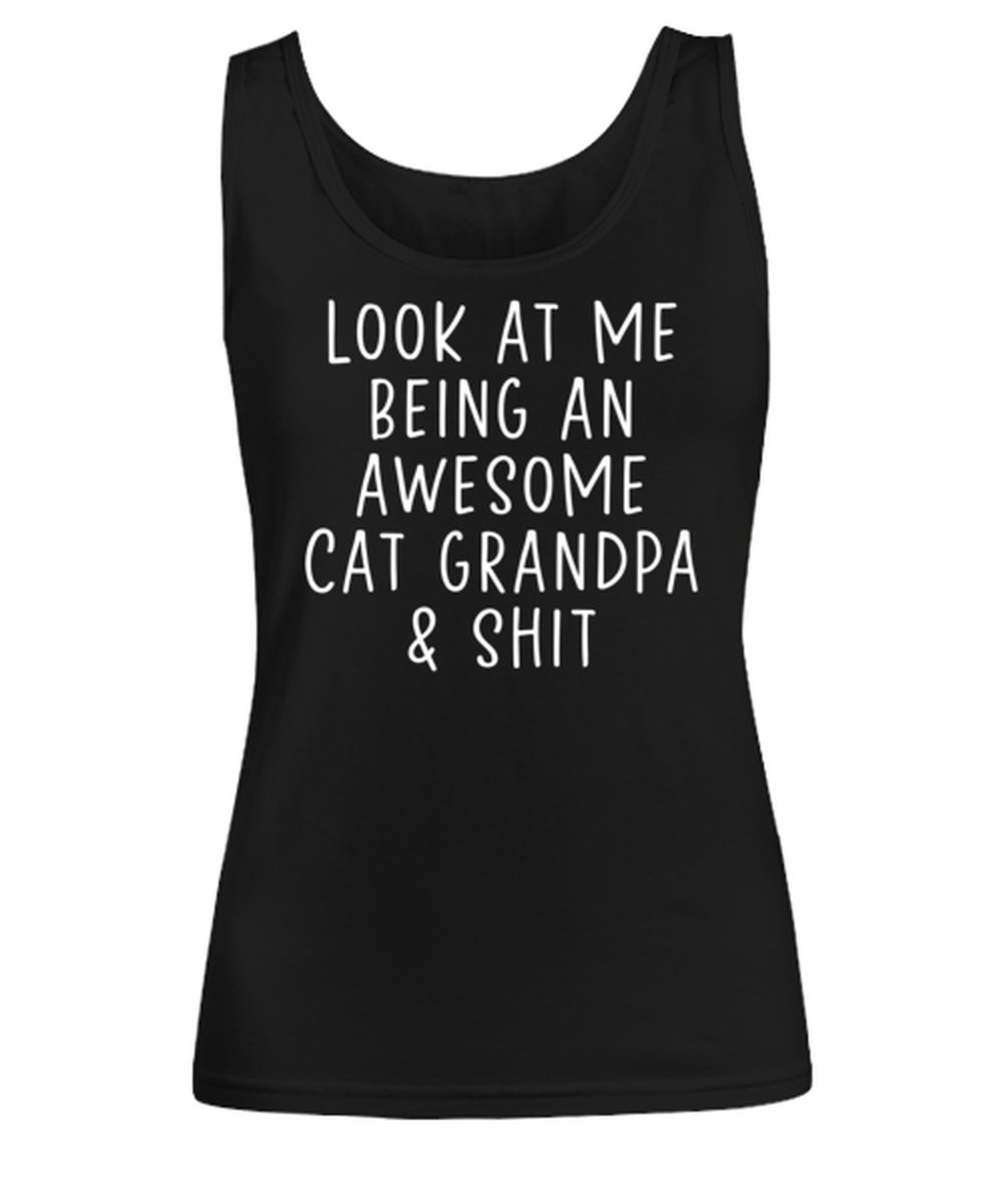 Cat Grandpa Women's Tank Top Shirt