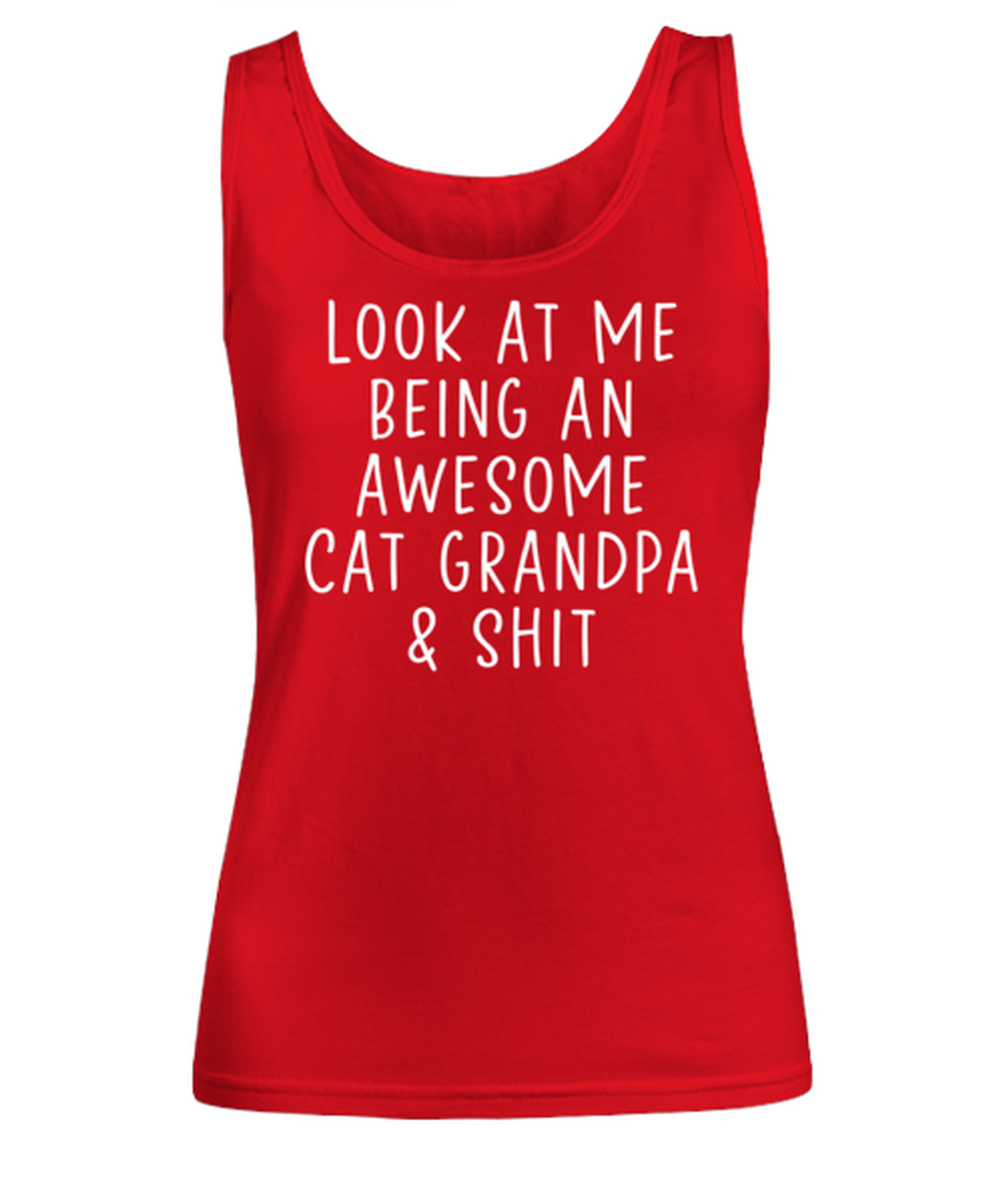 Cat Grandpa Women's Tank Top Shirt