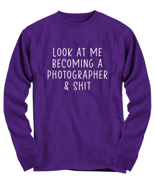 Photographer Long Sleeve Tee Shirt Longsleeve Tshirt