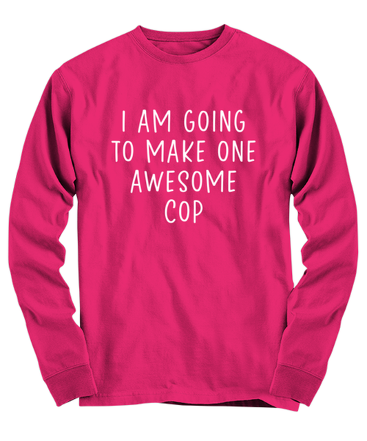 Cop Graduation Long Sleeve Tee Shirt Longsleeve Tshirt