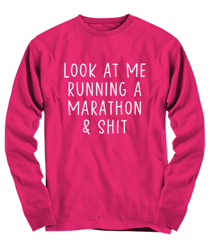 Marathon Long Sleeve Tee Shirt Longsleeve Tshirt