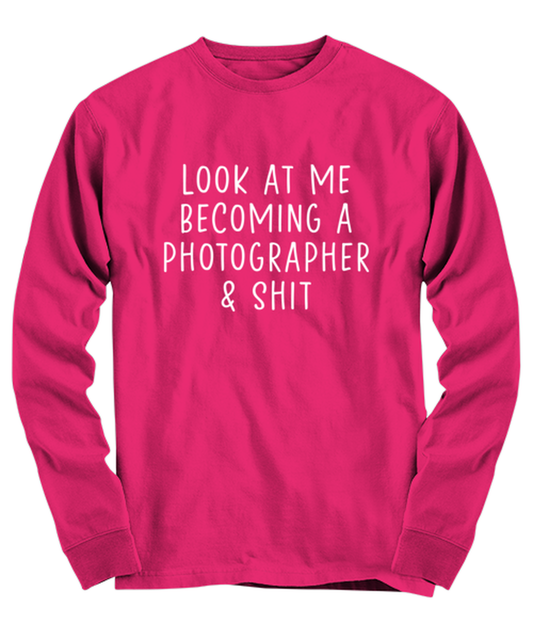 Photographer Long Sleeve Tee Shirt Longsleeve Tshirt