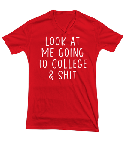 College Student V Neck Tee Shirt Vneck Tshirt