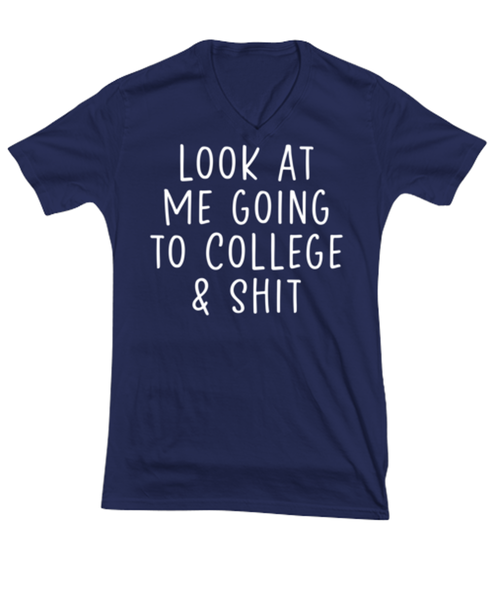 College Student V Neck Tee Shirt Vneck Tshirt