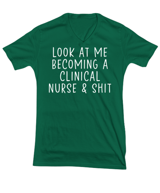 Clinical Nurse V Neck Tee Shirt Vneck Tshirt