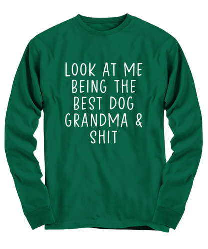 Dog Grandma Long Sleeve Tee Shirt Longsleeve Tshirt