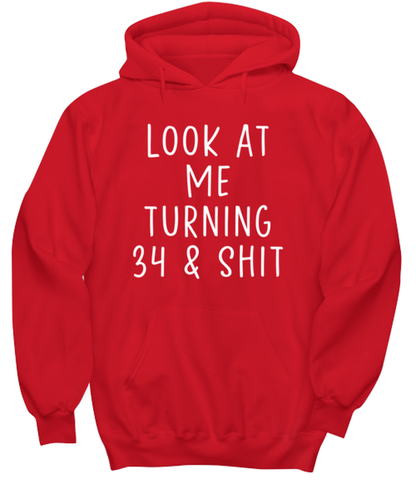 34th Birthday Hoodie Hooded Tshirt