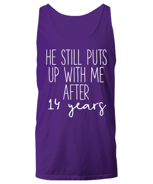 14th Anniversary Unisex Tank Top Shirt