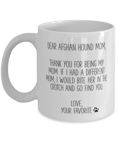 Afghan Hound Mom Coffee Mug Nice Cup Appreciation Thank You