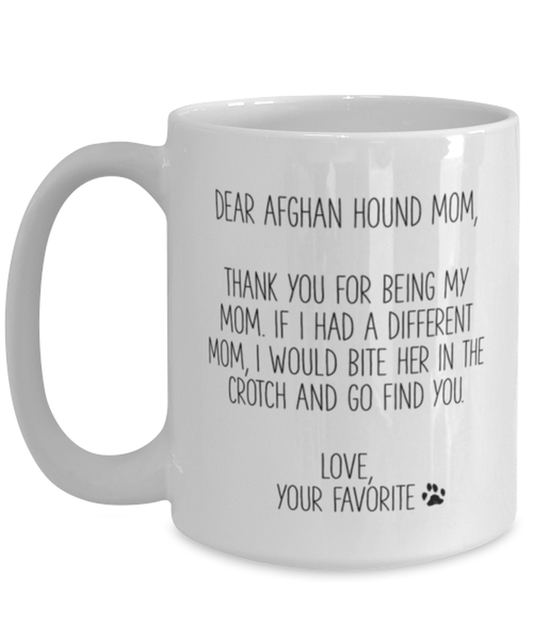 Afghan Hound Mom Coffee Mug Nice Cup Appreciation Thank You