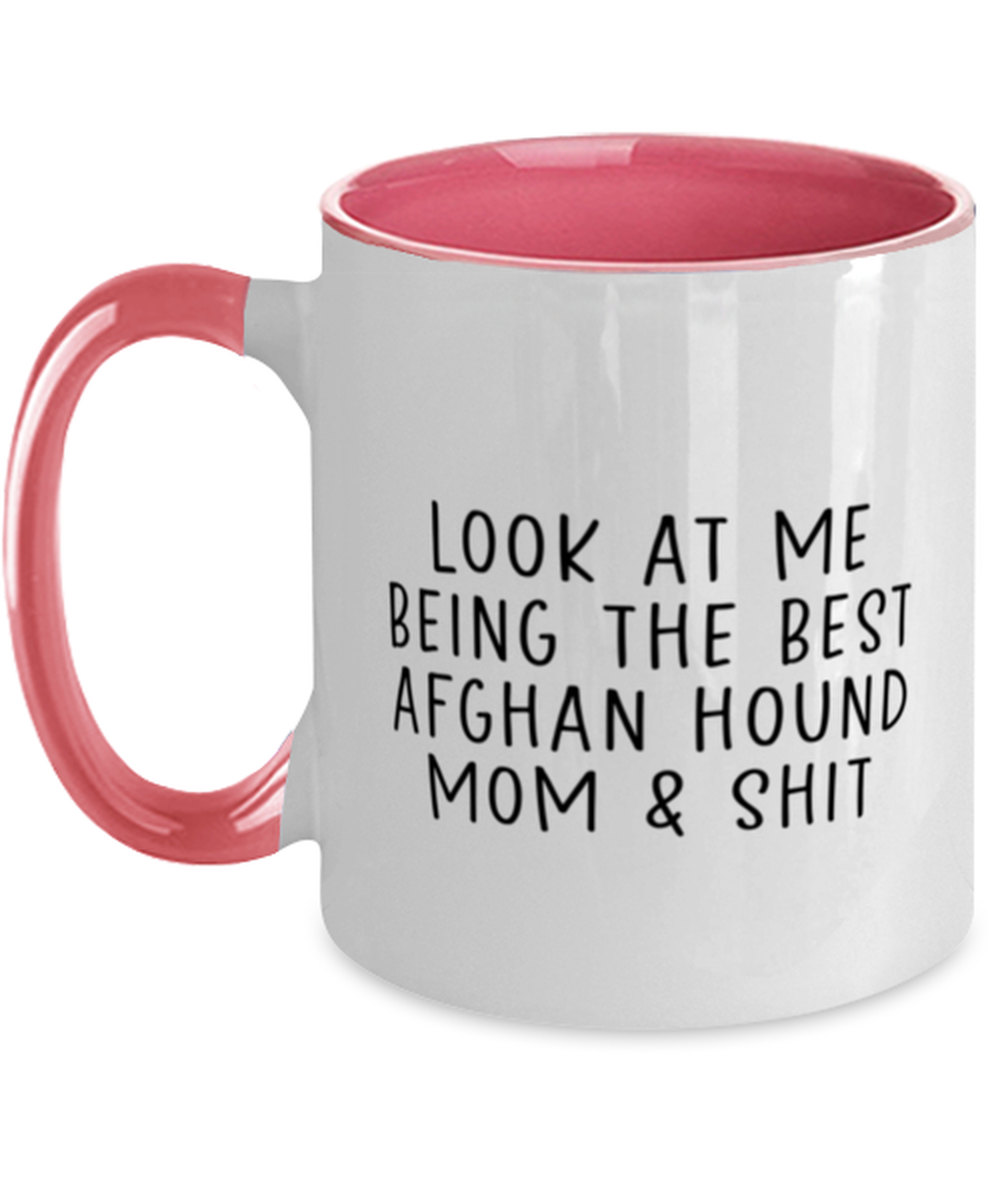 Afghan Hound Mom Two Tone Coffee Mug Nice Appreciation Thank You Cup 11oz